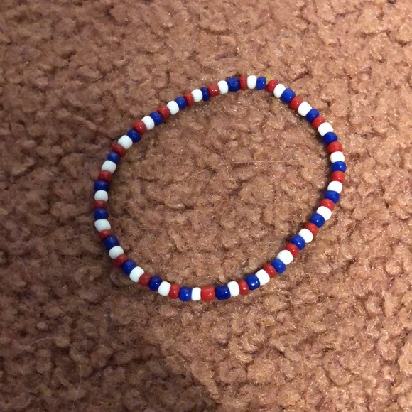 Handmade Jewelry - Beautiful Patriotic Holiday Bracelet